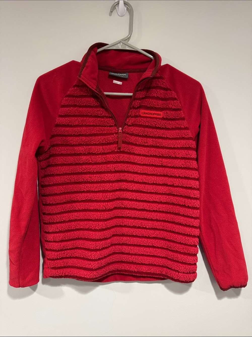 Craghoppers Red Textured Half-Zip Sherpa Fleece